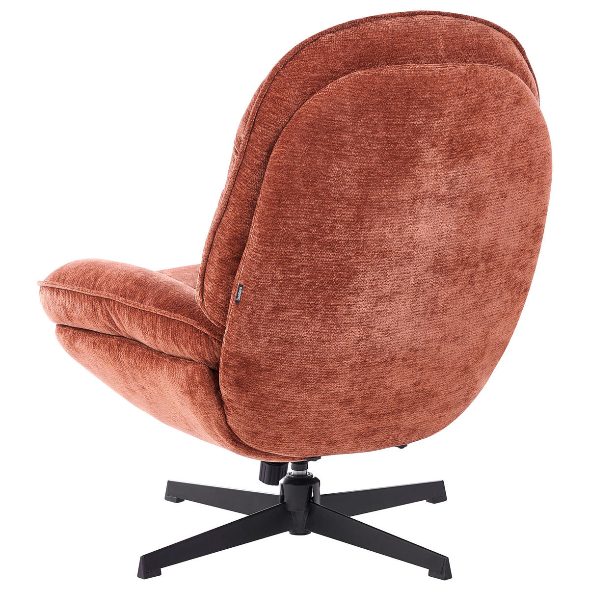 DREHSESSEL Chenillegewebe Goldbraun Aremark - Goldfarben, Textil/Metall (80/97/92cm) - Beliani