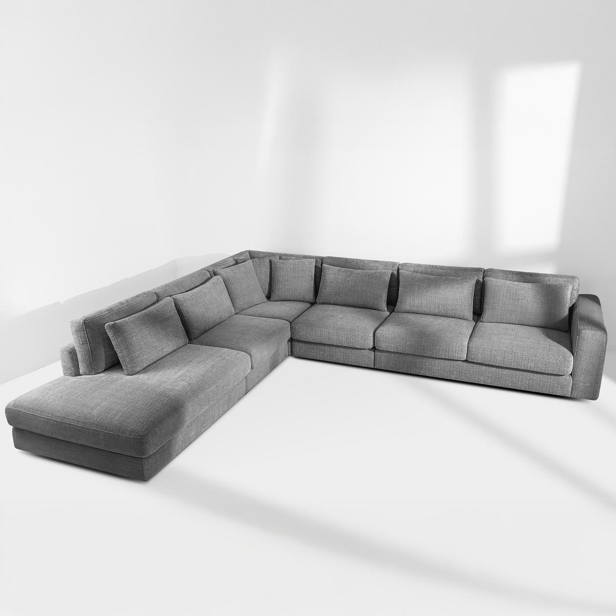ECKSOFA XL links VERUS - Dunkelgrau, Holz/Holzwerkstoff (377/328cm) - KONSIMO®