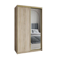 SCHWEBETÜRENSCHRANK TAVI 120/205/60 cm 2-türig mit Spiegel Sonoma Eiche - Sonoma Eiche, Holzwerkstoff (120/205/60cm) - MASSENO