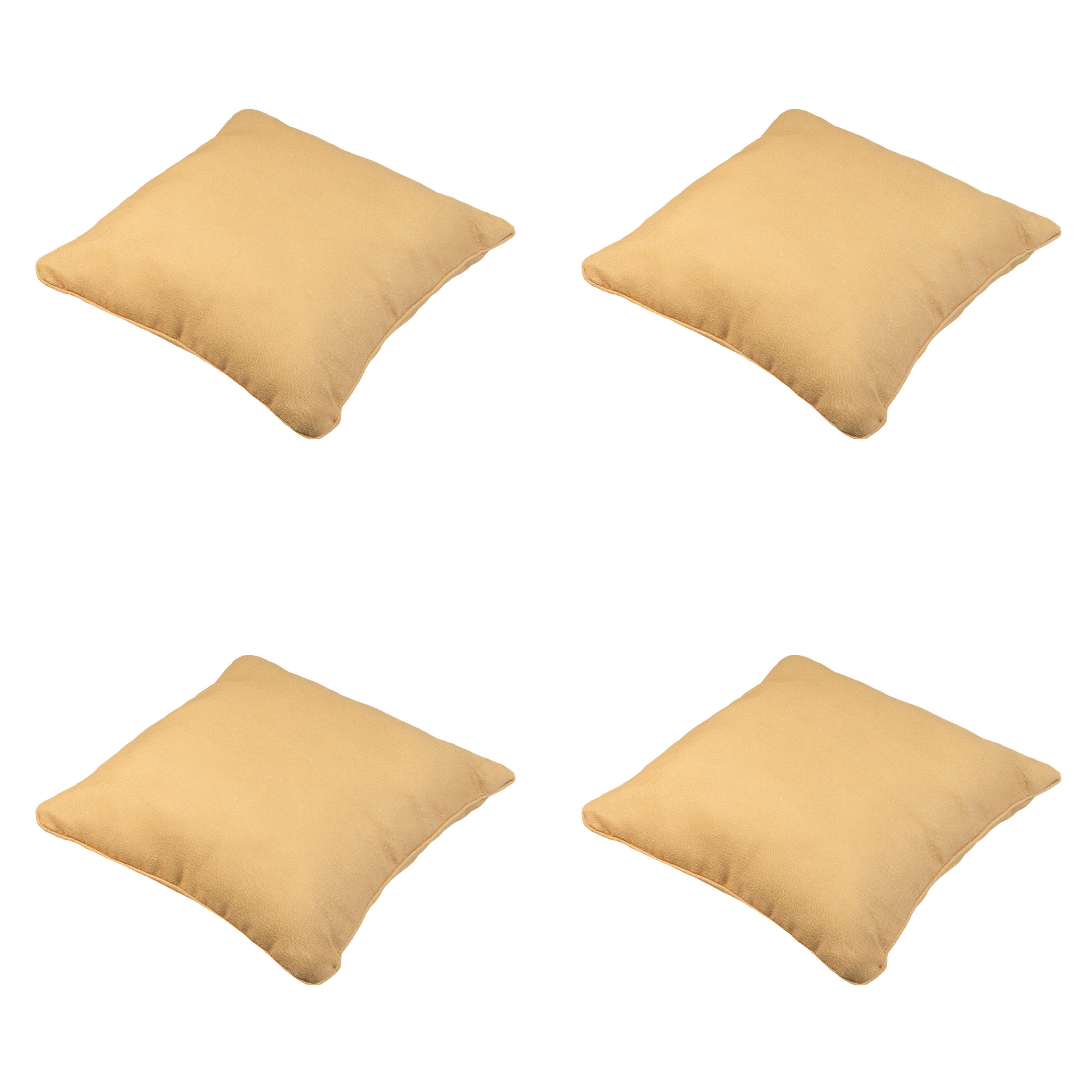 DEKORATIONSKISSEN Napels - Gelb - 50/50/10 cm - 4er-Set - Gelb, Textil (50/50cm) - Madison