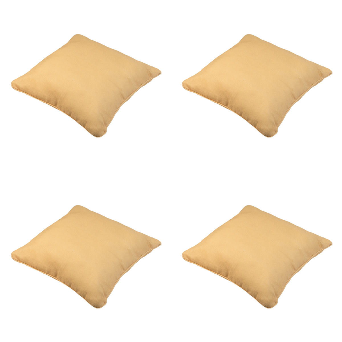 DEKORATIONSKISSEN Napels - Gelb - 50/50/10 cm - 4er-Set - Gelb, Textil (50/50cm) - Madison