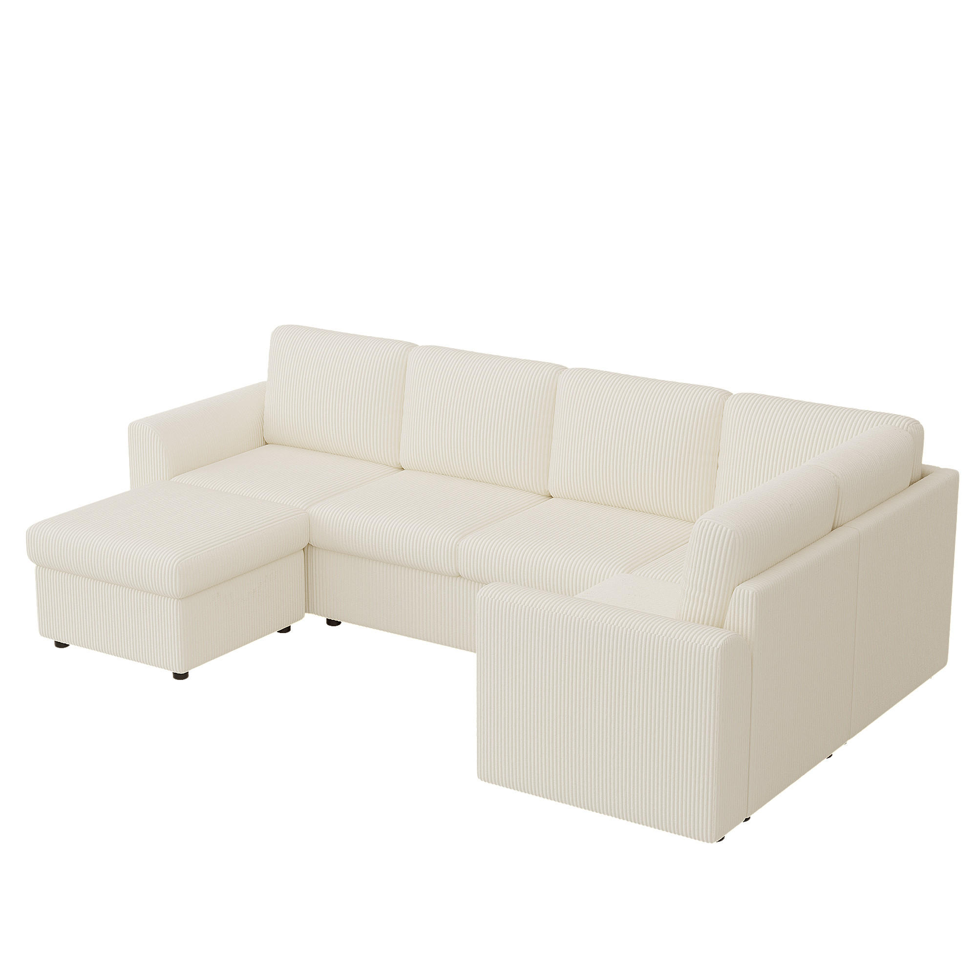 CANAPEA COLȚAR L Corduroy Taburet Beige