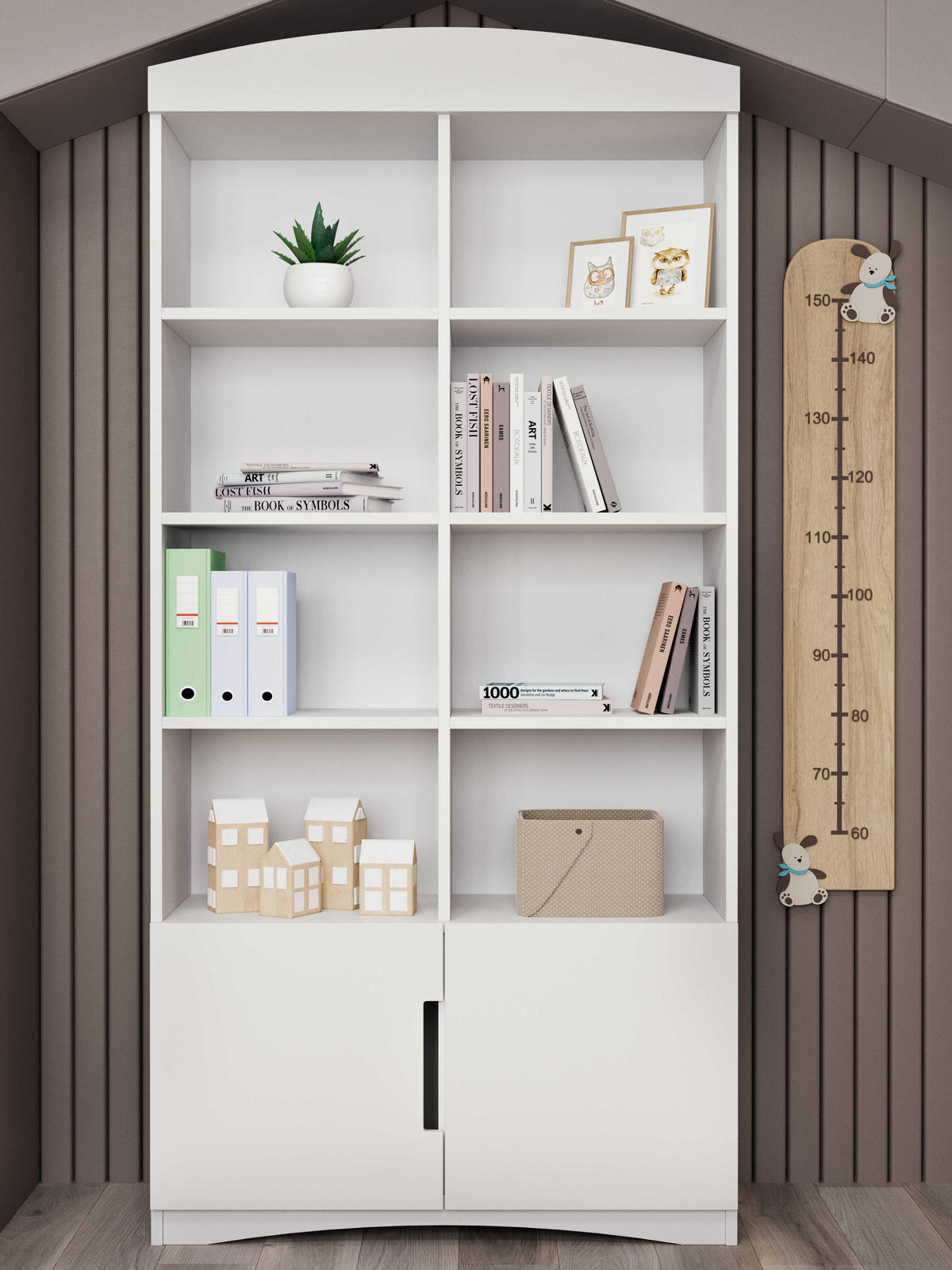 KINDERREGAL Classic Weiß 90\188\36 - Weiß, Holzwerkstoff (90/188/36cm) - RAUMHIRSCH FURNITURE