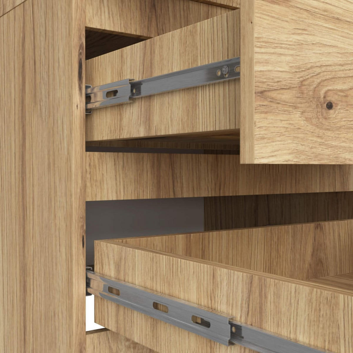 KLEIDERSCHRANK Eiche Artisan 180/60/51 - Eiche Artisan, Holzwerkstoff (60/180/51cm) - RAUMHIRSCH FURNITURE