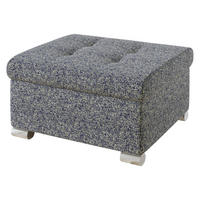 POLSTERHOCKER Niko Klein - Silberfarben/Multicolor, Holz/Textil (70/41/68cm) - MIRJAN24