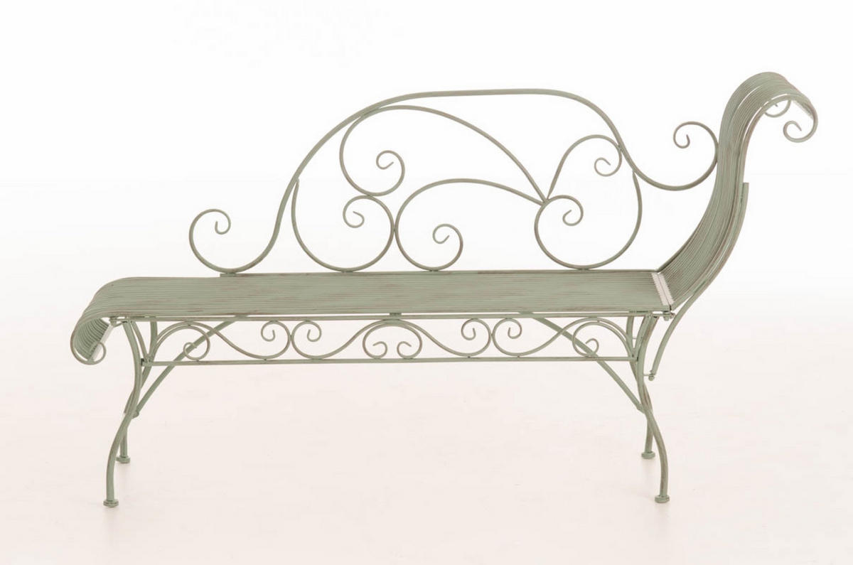 GARTENBANK Karina antik-grün - Braun, Metall (156/46/78cm) - TPFGarden