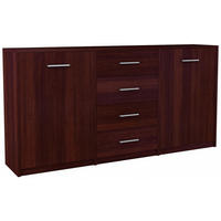 KOMMODE Bodo 2D4S Wenge 177/35/75 cm - Wengefarben, Holzwerkstoff (177/75/35cm)