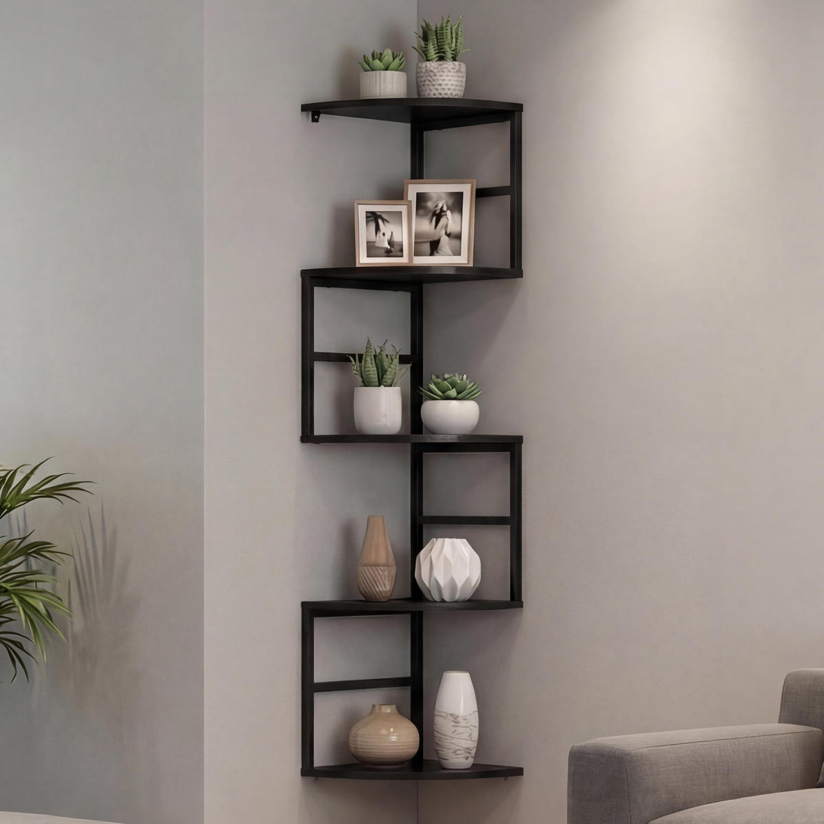 ECKREGAL Schwarz - Schwarz, Metall (30/128/30cm) - MCW