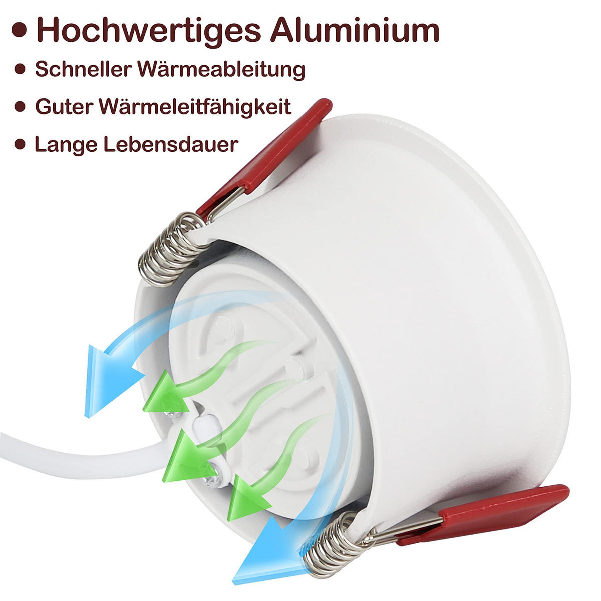 EINBAUSTRAHLER Adelmo II 8.1/6.6/4.3cm - Weiß, Metall (8.1/6.6/4.3cm) - Nettlife