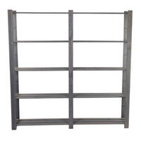 HOLZREGAL PINEPEAK 170x170x28cm 5 Fachboden 1,2cm dickes Kiefernholz Grau - Grau, Holz (170/170/28cm) - PROREGAL
