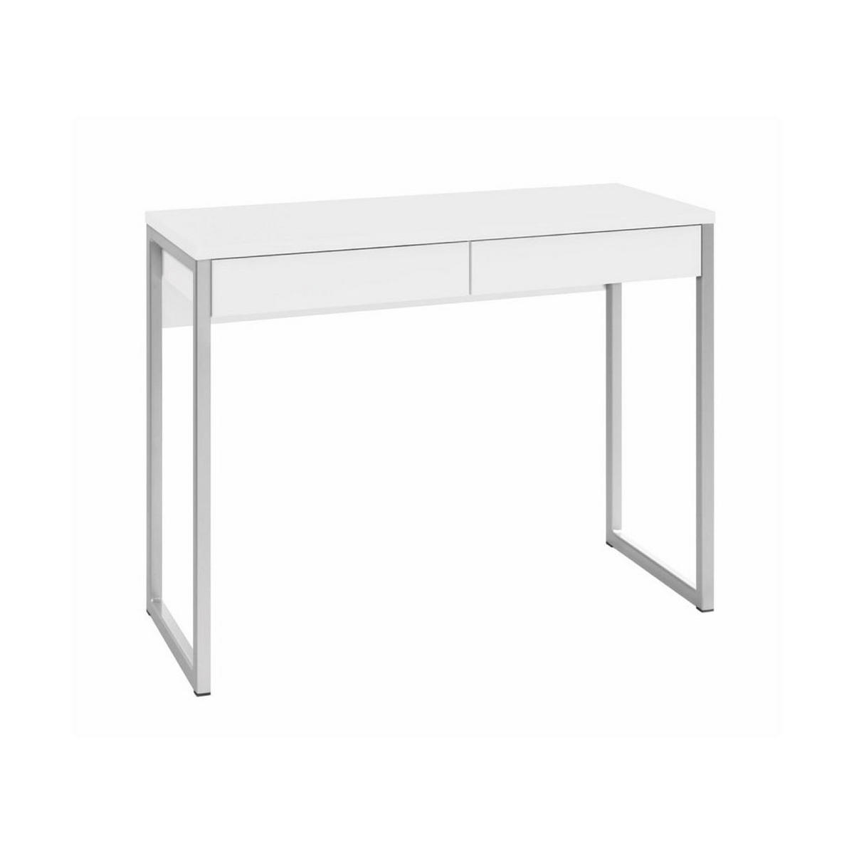 SCHREIBTISCH Fula Weiß Hochglanz 102/40/76 cm - Weiß, Holzwerkstoff (40/102/76cm) - ebuy24