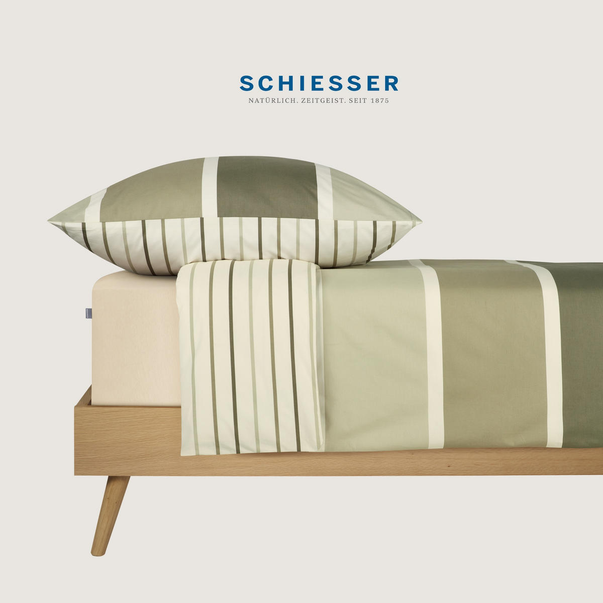 BETTWÄSCHESET Brody - Renforcé - 2-teilig - 135 x 200 cm - Grün - Grün, Textil (135/200cm) - SCHIESSER