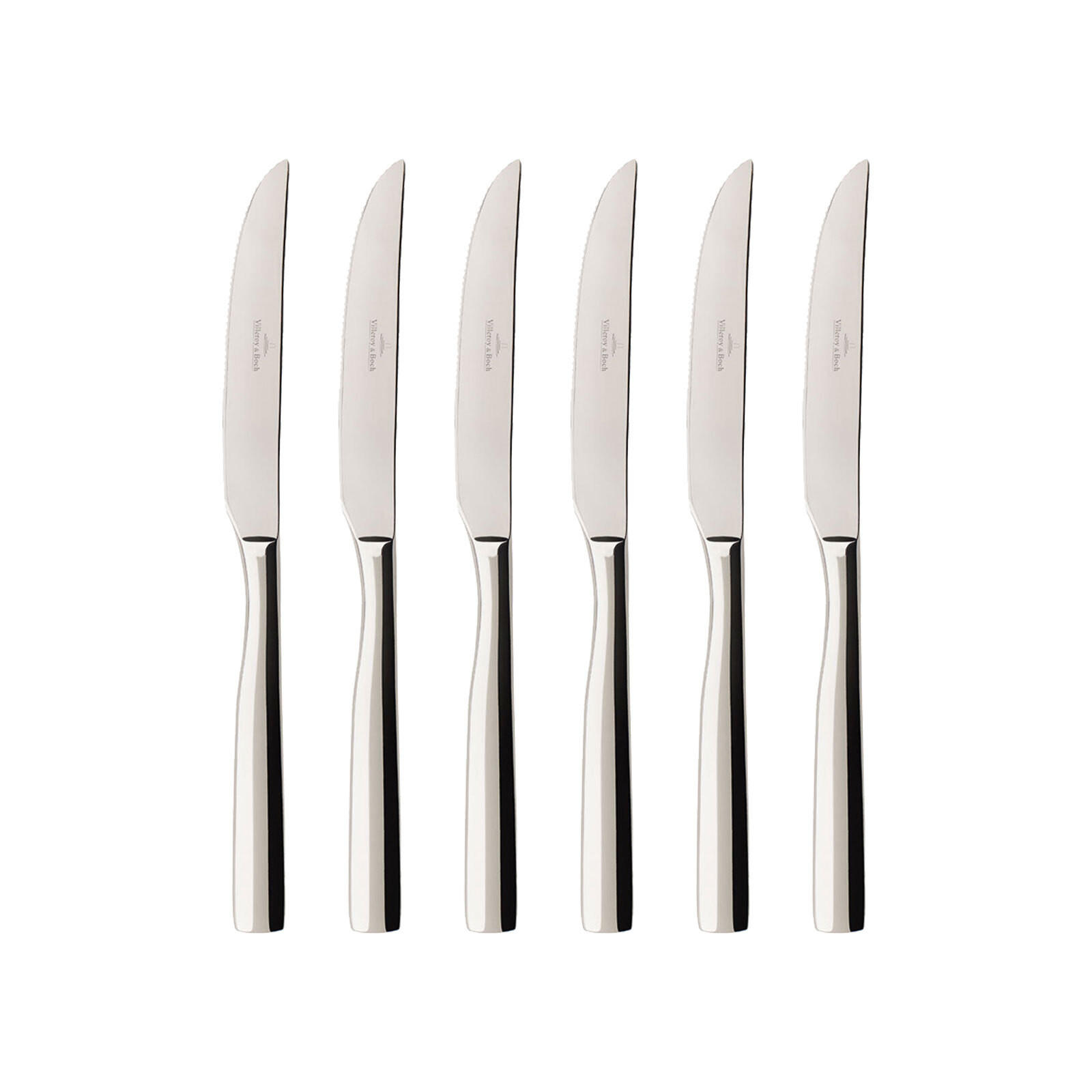 PIZZA-& STEAKMESSER Piemont silber 6er Set - Silberfarben, Metall - Villeroy & Boch