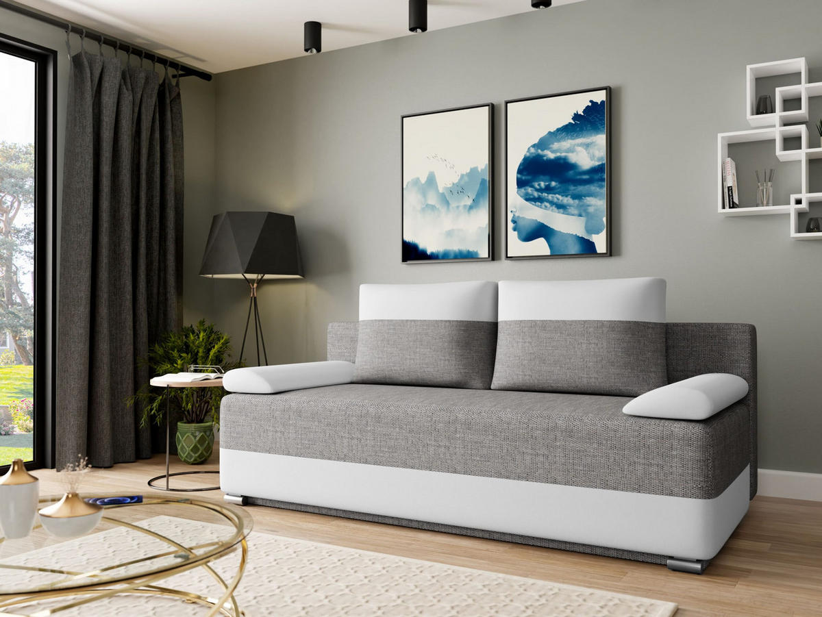 SCHLAFSOFA Atlanta - Schwarz - Schwarz, Holz (200/90/96cm) - Möblo