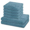 FROTTIERSET Premium 6-teilig - Blau, Textil (50/100cm) - Ross