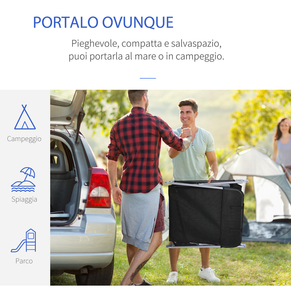 SONNENLIEGE Klappbare Gartenliege mit verstellbarer Rückenlehne und Kissen 182 x 56 x 28 cm ,Schwarz - Schwarz, Metall (56/28/182cm) - Vallsero