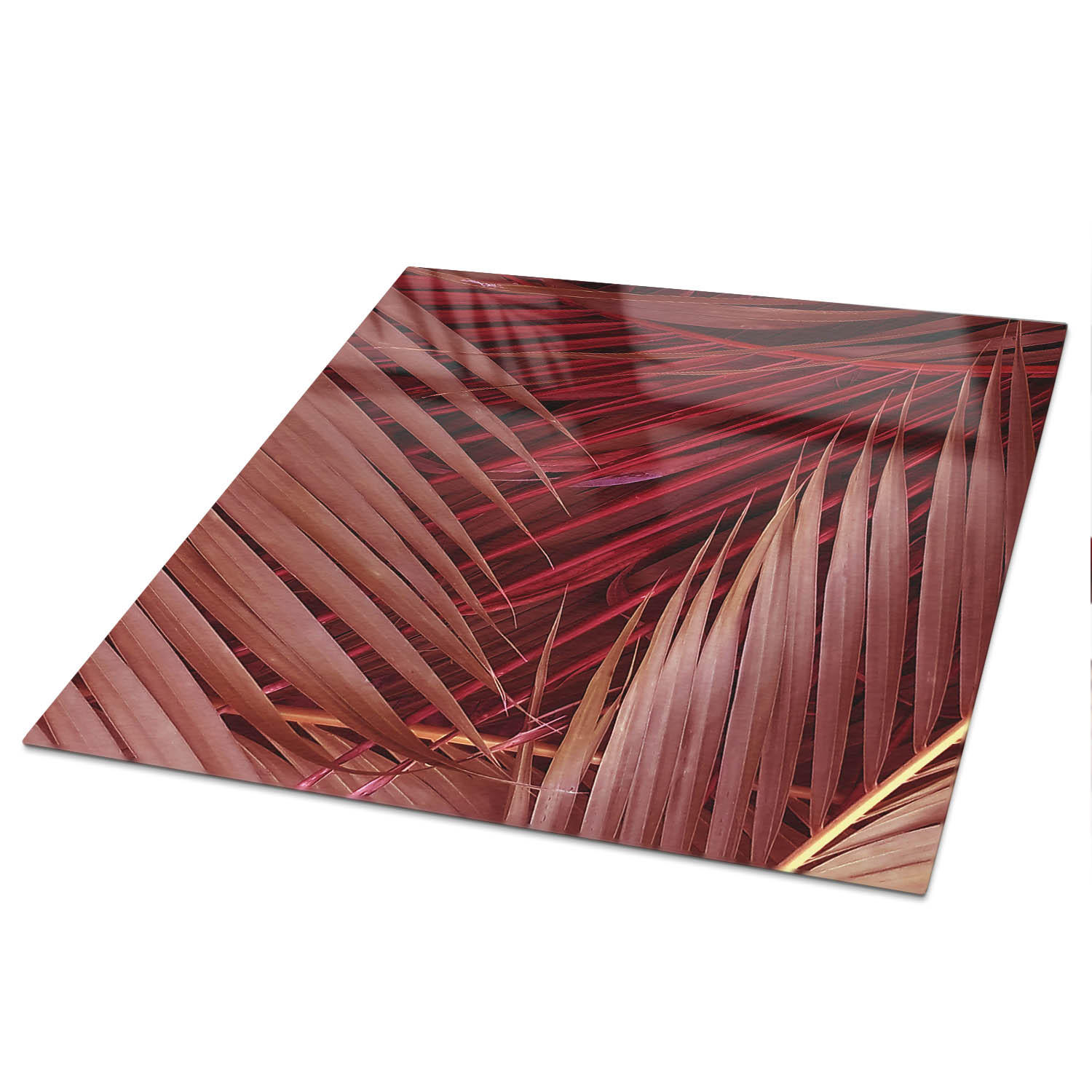 TISCHPLATTE 50x50 cm – Die Energie der Natur - Blau, Glas (50/50/0.4cm) - Wallfluent