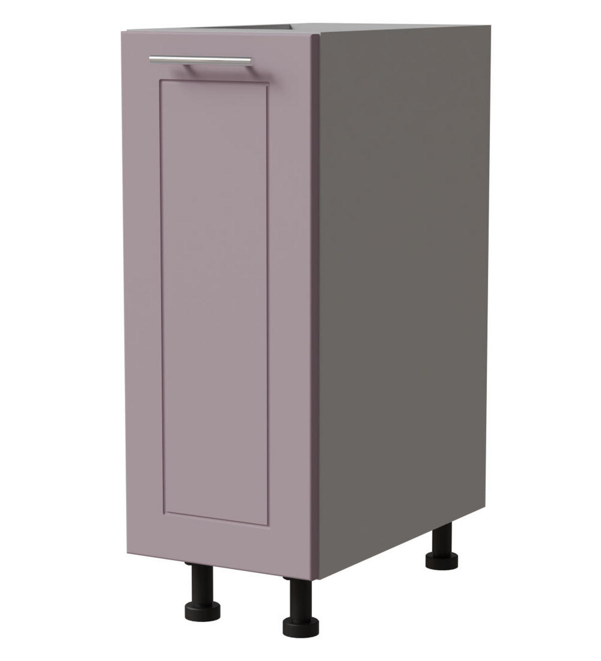 UNTERSCHRANK Bari D1D/30 Grau / RAL 4009 pastellviolett 30 / 50 / 82cm - Violett/Grau, Holz/Holzwerkstoff (30/82/50cm) - Feldmann-Wohnen