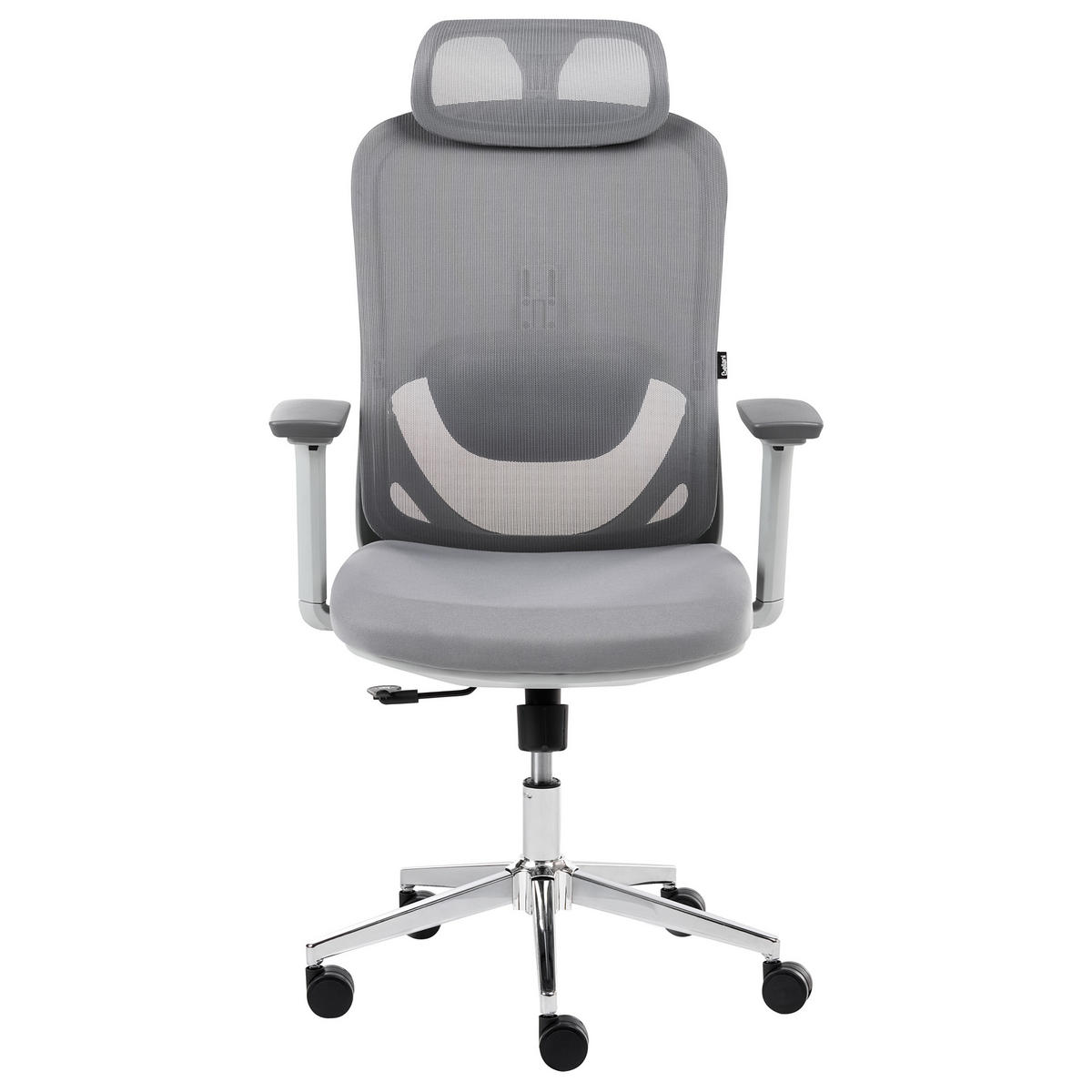 BÜROSTUHL Grau Ervione - Grau, Textil (60/118/60cm) - Beliani