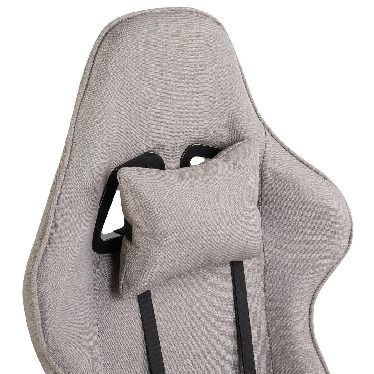 BÜROSTUHL Taupe Warrior - Beige/Schwarz, Textil (62/122/62cm) - Beliani