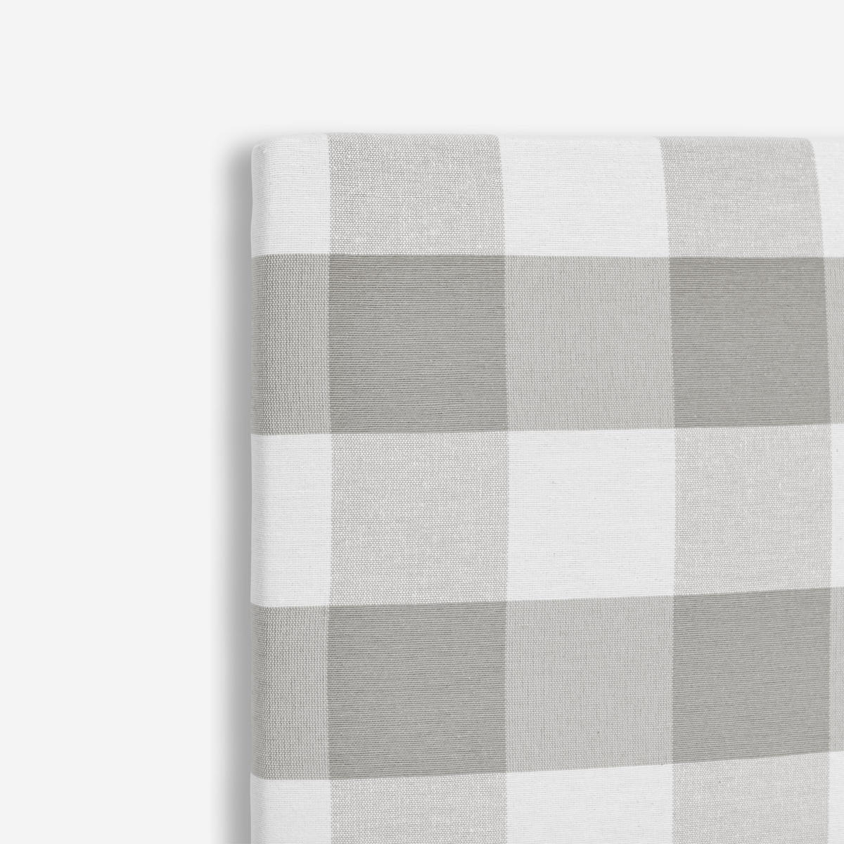 KOPFTEIL Gepolstertes Vichy-Stoff Grau 165/52/3 cm LAREDO - Grau, Textil (165/52/3cm) - RNT By Really Nice Things