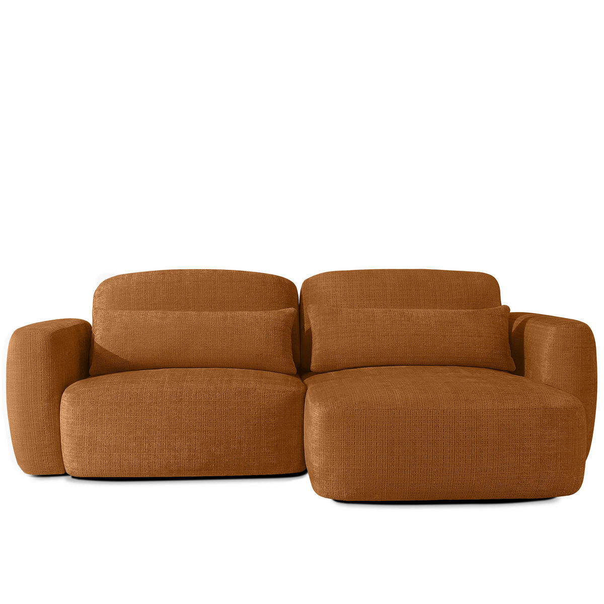 ECKSOFA rechts ELOSA - Rot, Holz/Textil (245/165cm) - KONSIMO®