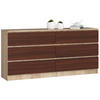 KOMMODE Eiche Sonoma, Dunkelbraun 77/160/40 - Dunkelbraun, Holzwerkstoff (160/77/40cm) - RAUMHIRSCH FURNITURE