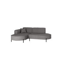 ECKSOFA Valencia Xs - Grau, Holzwerkstoff/Textil (236/165cm) - Fun Möbel