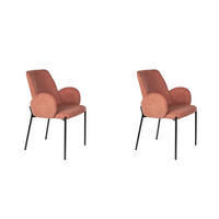 ESSZIMMERSTUHL Tjarda - Rosa - 60/57/85 cm - 2er-Set - Pink, Metall (57/85/60cm)