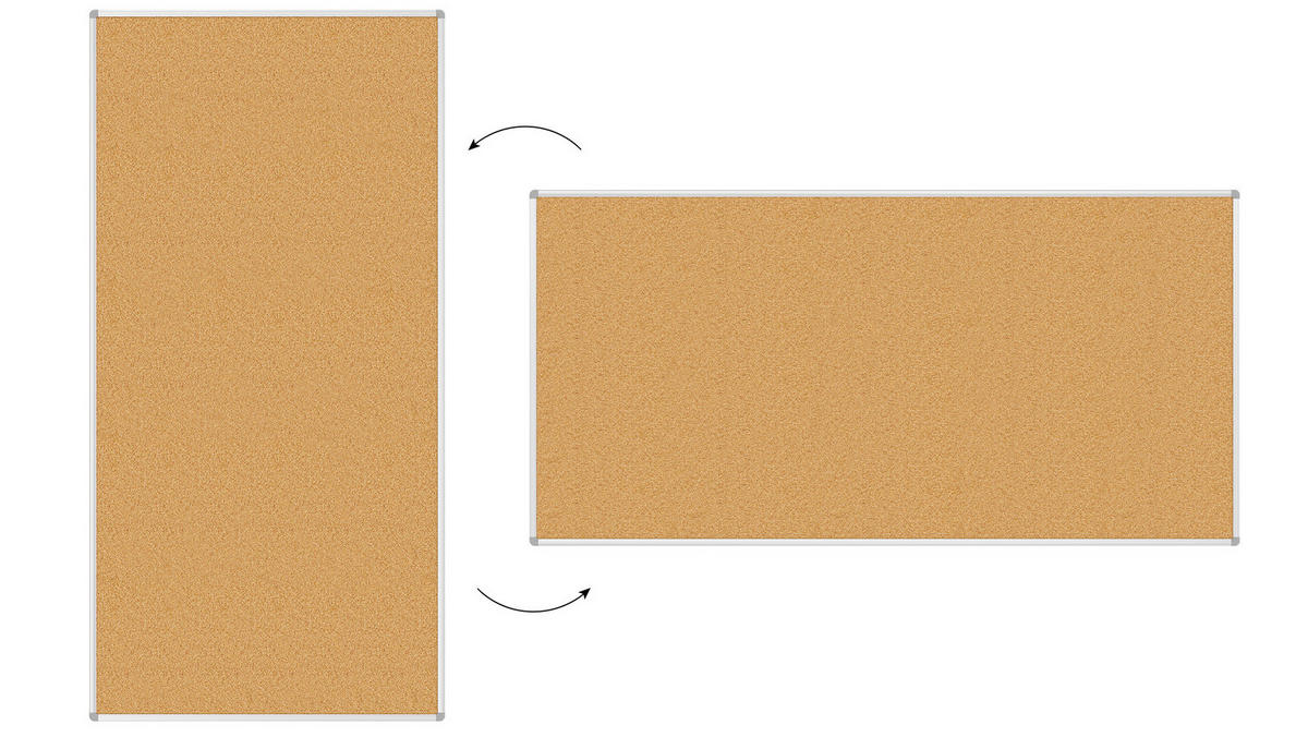 PINNWAND mit Alurahmen 200x100cm - Multicolor, Holz (200/100/1.6cm) - ALLboards