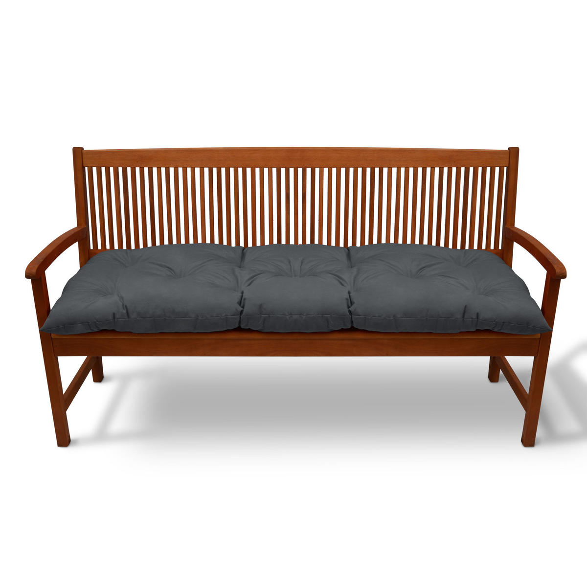 BANKPOLSTER Flair BK 150/50/8cm Graphitgrau - Graphitfarben, Textil (50/8/150cm) - Beautissu 