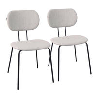 STÜHLE 2-tlg., Grau - Grau, Holz (47/83/50cm) - Oviala