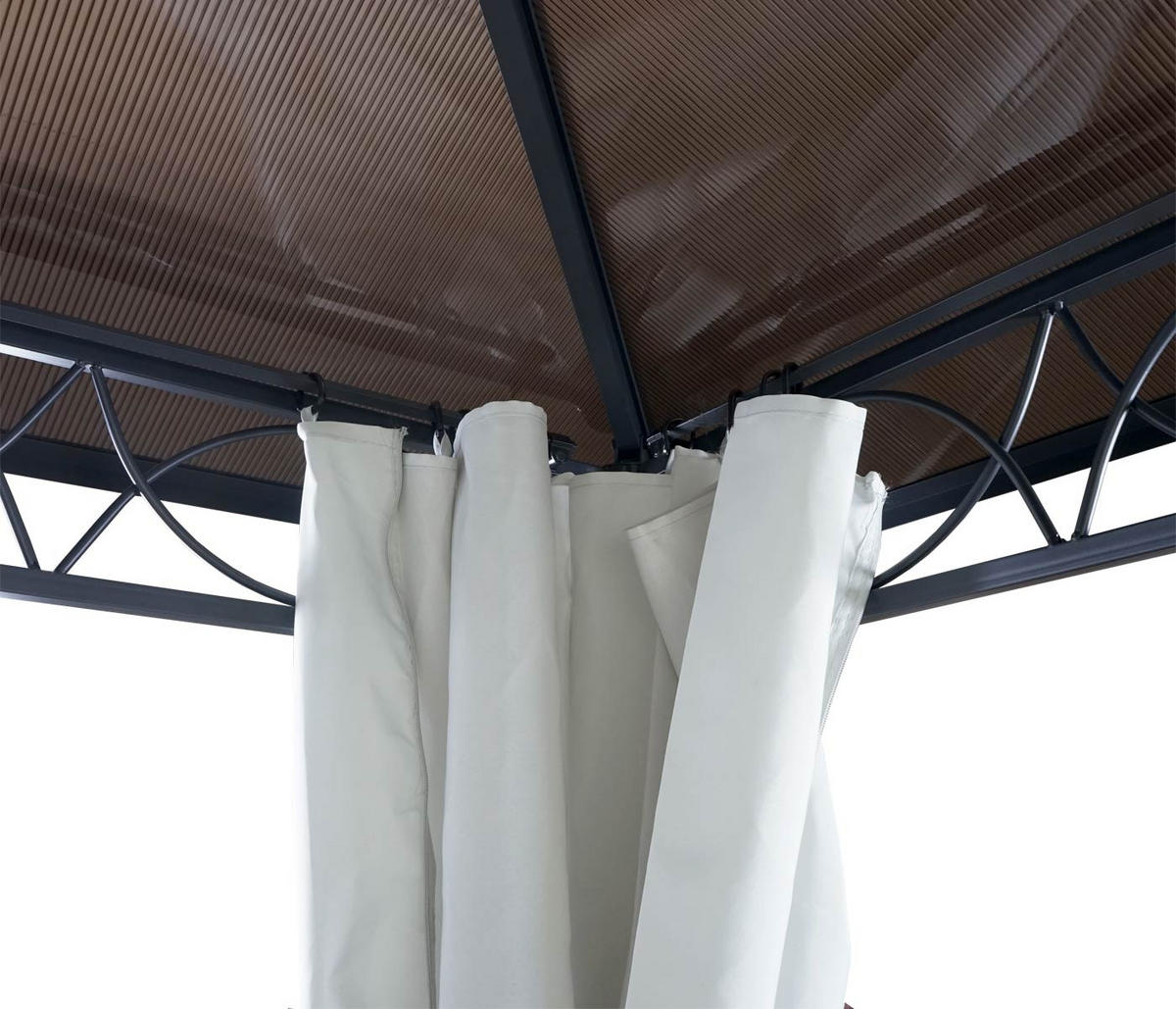 PERGOLA Hardtop 265x300x300cm Hellgrau - Hellgrau, Metall (300/265/300cm) - BERLINLODGE