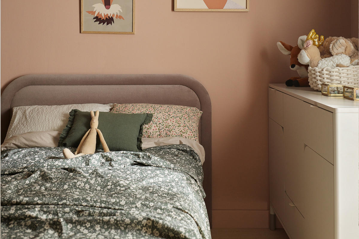 JUGENDBETT CATTA, Bett mit Gestell , Creme/beige - Beige/Creme, Holz (90/200cm) - KONSIMO®
