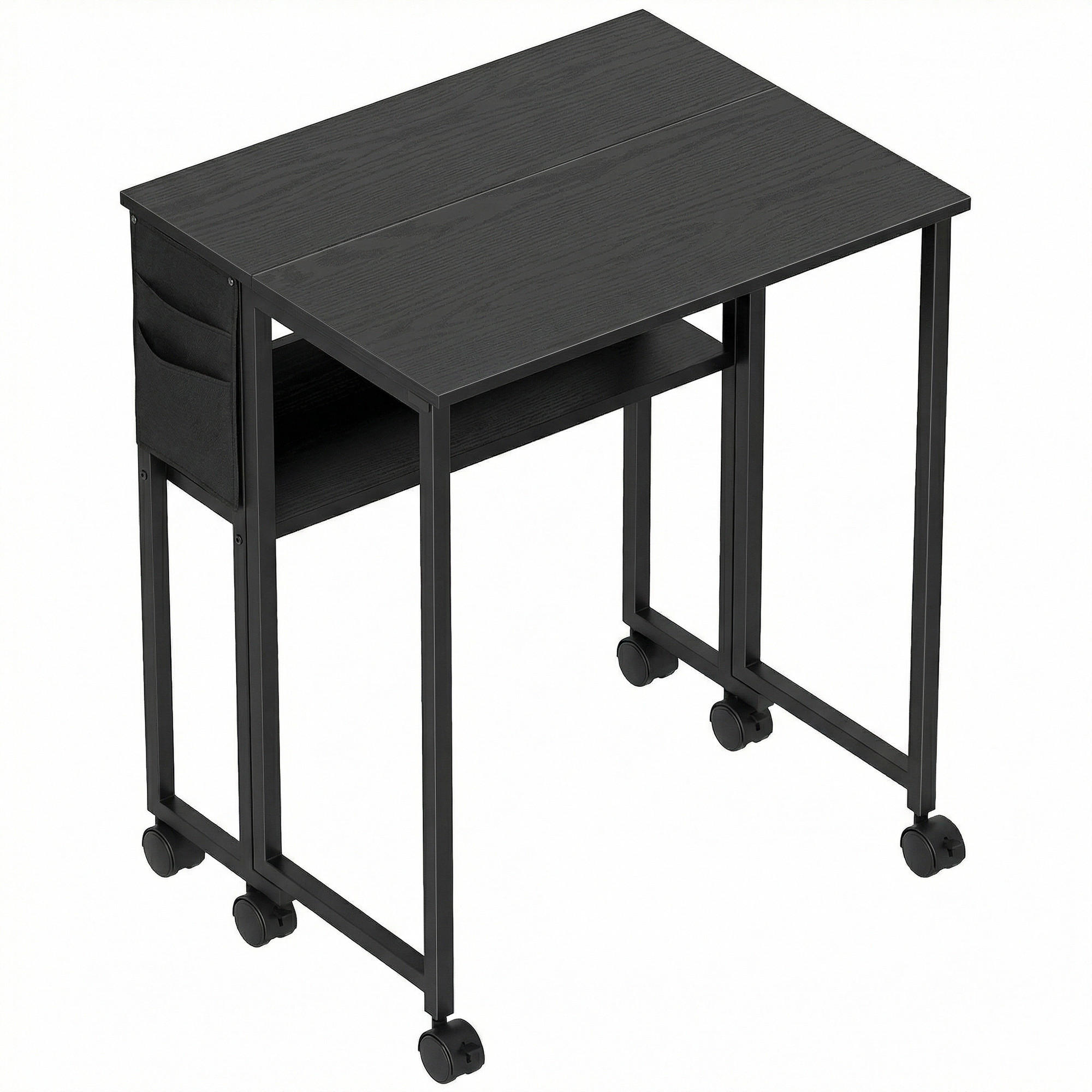 KLAPPBARER-SCHREIBTISCH MDF Stahl Schwarz - Schwarz, Metall (63/50/75cm) - HOMCOM