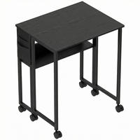 KLAPPBARER-SCHREIBTISCH MDF Stahl Schwarz - Schwarz, Metall (63/50/75cm) - HOMCOM