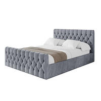 POLSTERBETT mit Bettkasten, Fußteil und Lattenrost, Boxbett mit Matratze H3/H4 - RENO-Z 120x200 Grau - Grau, Holzwerkstoff/Textil (120/200cm) - ALTDECOR