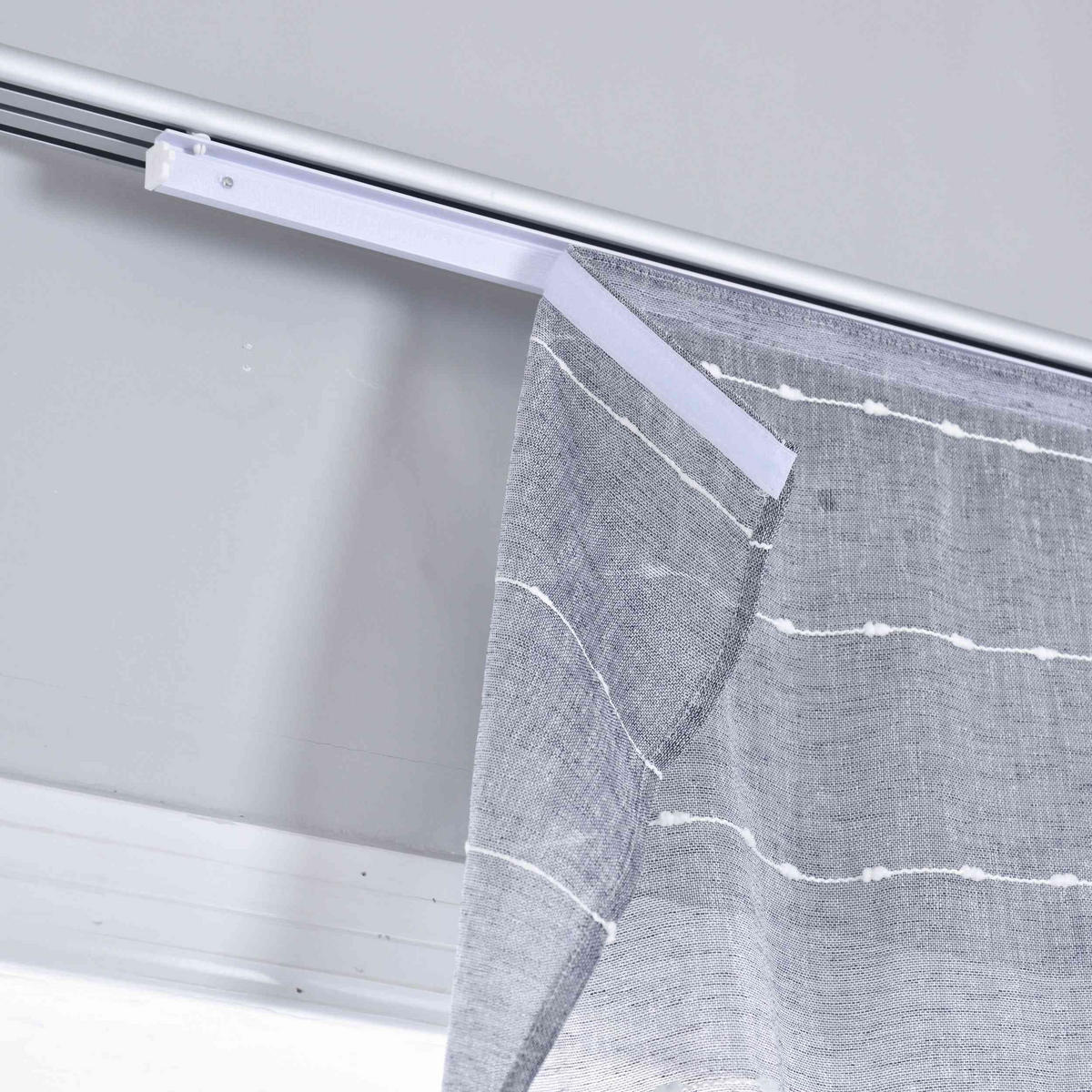 FLÄCHENVORHANG 2ER SET »Kassel« HxB 245x60 cm Grau - Grau, Textil (60/245cm) - Gardinenbox