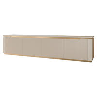 TV-LOWBOARD Hilafin 4K - Sandfarben/Goldfarben, Holzwerkstoff/Kunststoff (219/50/40cm) - MIRJAN24