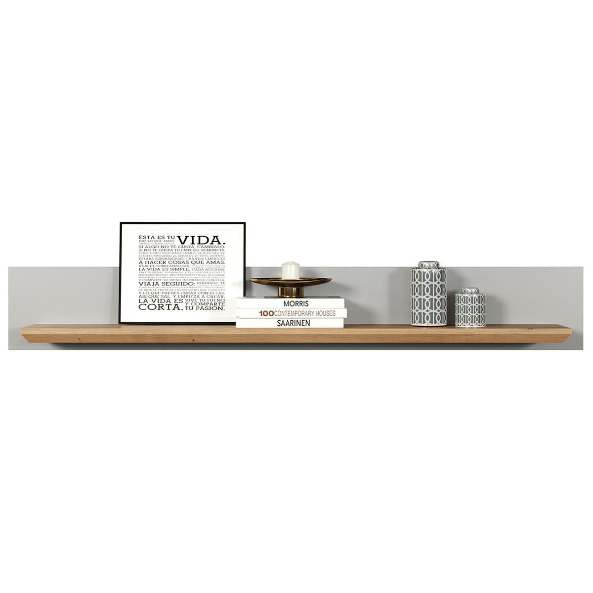 WANDREGAL Landside Grau - Grau, Holzwerkstoff (153/22/22cm) - ebuy24