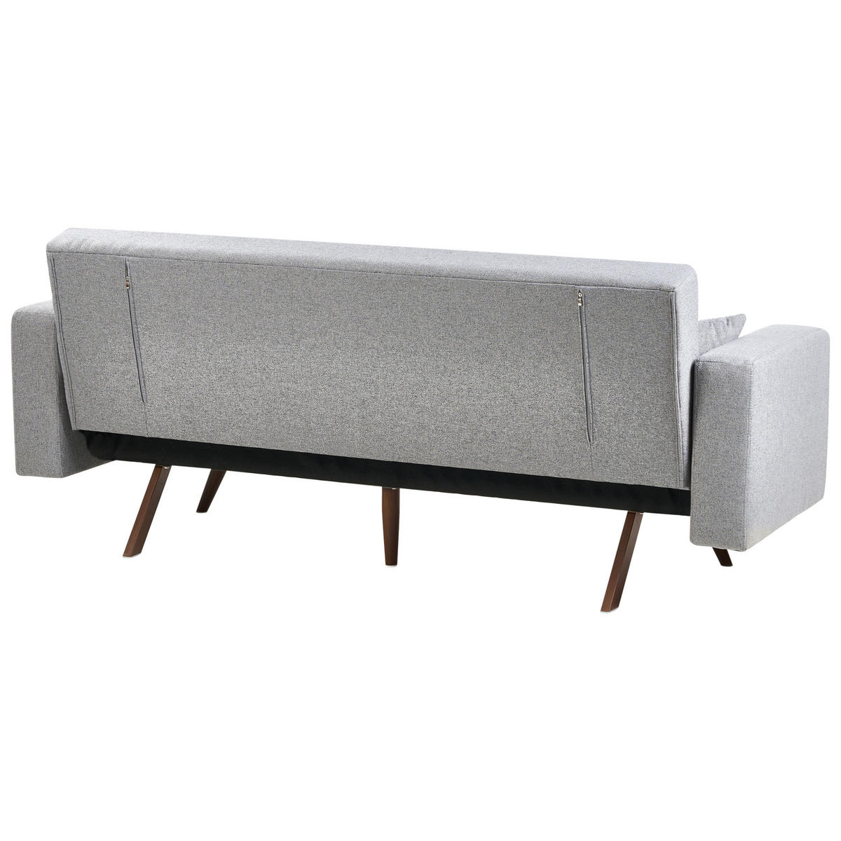 SCHLAFSOFA 3-Sitzer Grau Hjulby - Grau, Textil (220/90/82cm) - Beliani