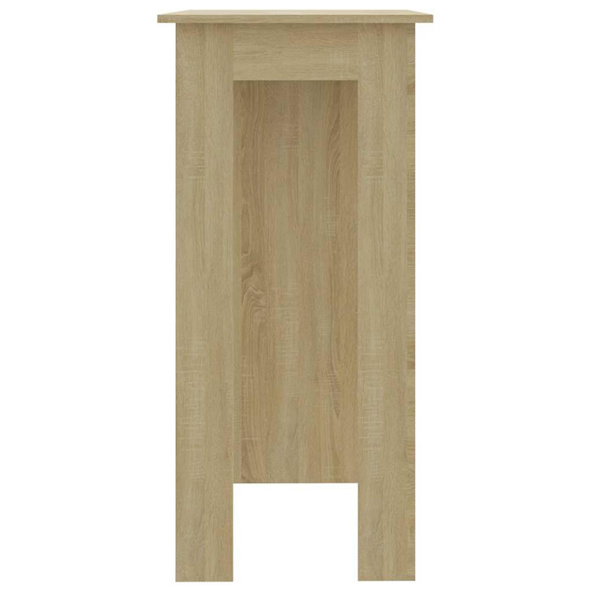 BARTISCH MIT REGAL SONOMA-EICHE 102X50X103,5 CM HOLZWERKSTOFF - Sonoma Eiche, Holz (102/50/103.5cm) - vidaXL