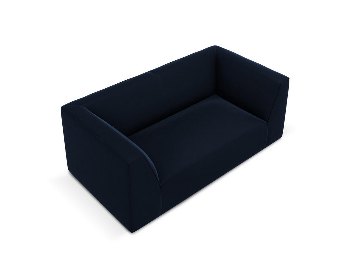 SOFA Ruby aus Samt königsblau 2 Sitzplätze - Blau, Textil (93/69/174cm) - Micadoni