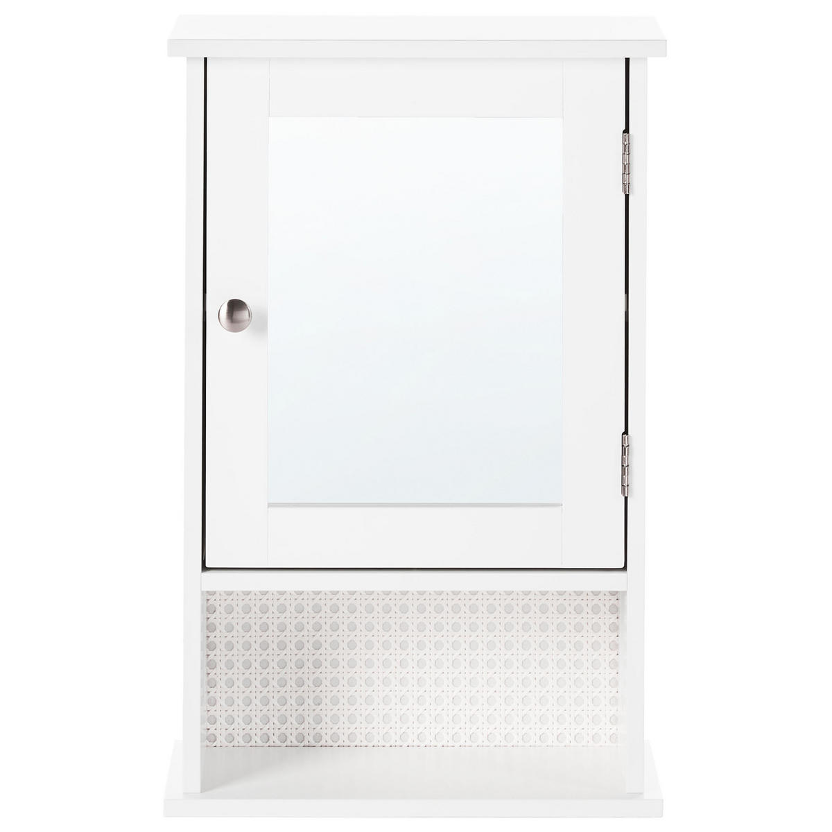 KOUPELNOVÁ ZRCADLOVÁ SKŘÍŇKA 34/53 cm Bílá Huila - bílá, kompozitní dřevo (34/53/15cm) - Beliani