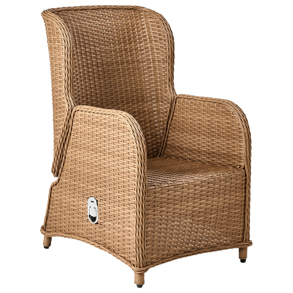 LOUNGE-SET Braun Ponza - Creme/Braun, Kunststoff (60/104/68cm) - Beliani