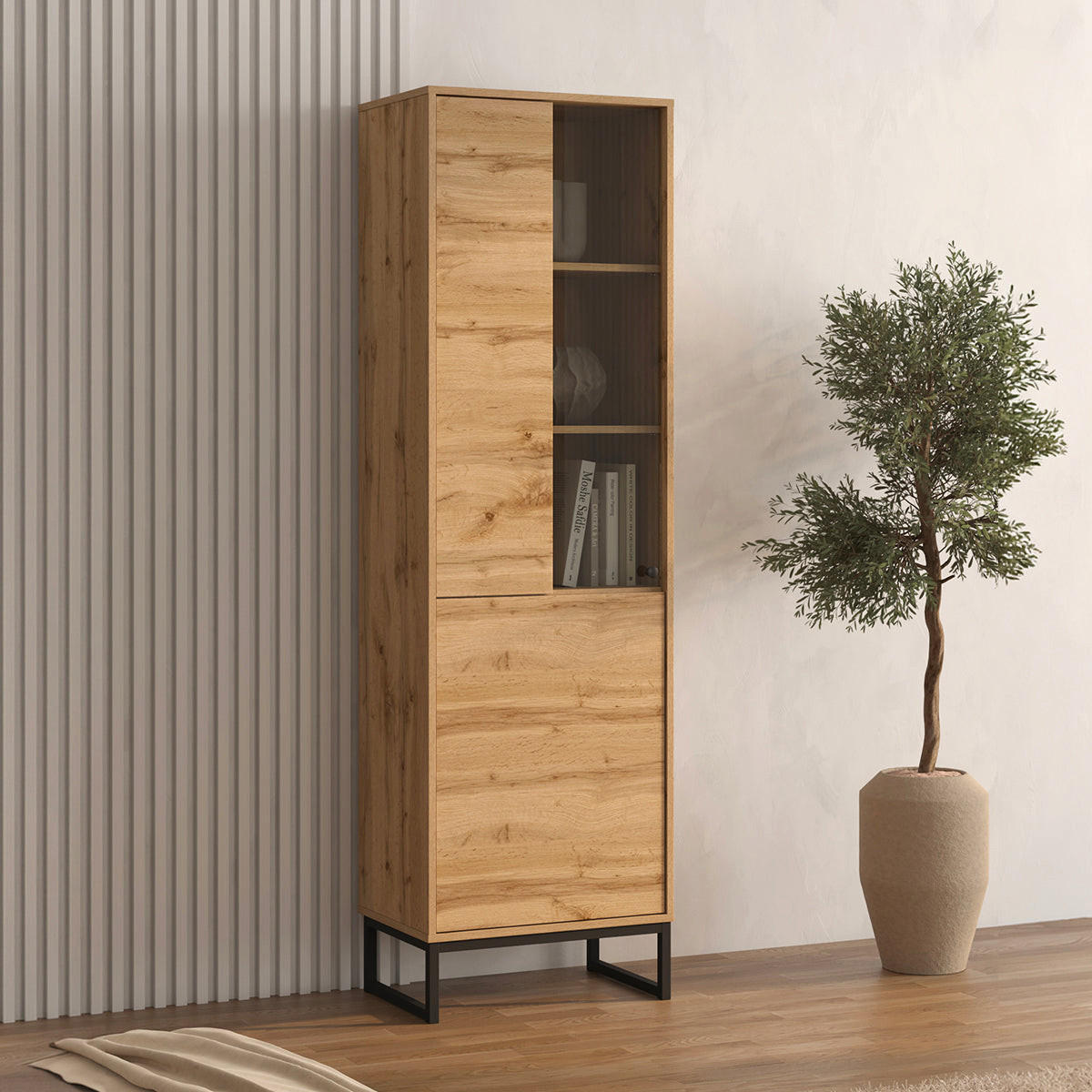 VITRINE Loa Holz - Braun, Holzwerkstoff (53.5/180/36.5cm) - Petits-meubles