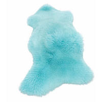 LAMMFELL Öko bunt gefärbt weich Fell Teppich Türkis ca. 110 cm - Türkis, Fell (60/110cm) - Provellus