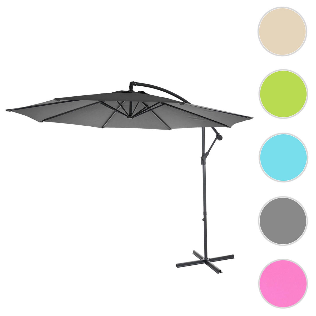 AMPELSCHIRM NEIGBAR Grau - Grau, Textil (360/295cm) - MCW
