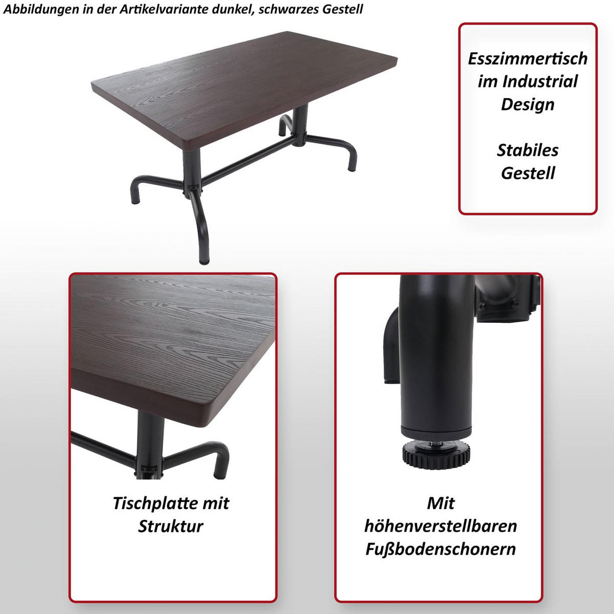 JÍDELNÍ STŮL hranatý Hnědý, bronzový - bronzová/hnědá, dřevo (80/140/74cm) - MCW