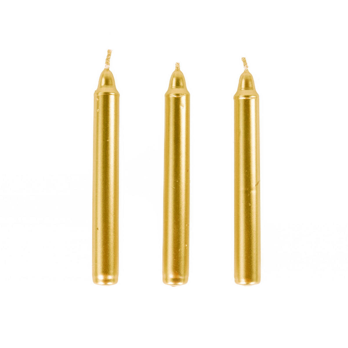 TISCHKERZEN Metall aus Paraffin 1,2/1,2/10 cm - Goldfarben, Paraffin (1.2/10/1.2cm) - Home Styling Collection